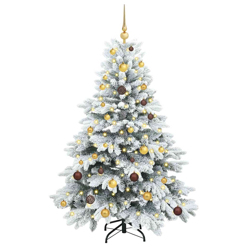Albero di Natale artificiale con 150 LED Bianco 150 cm PE e PVC