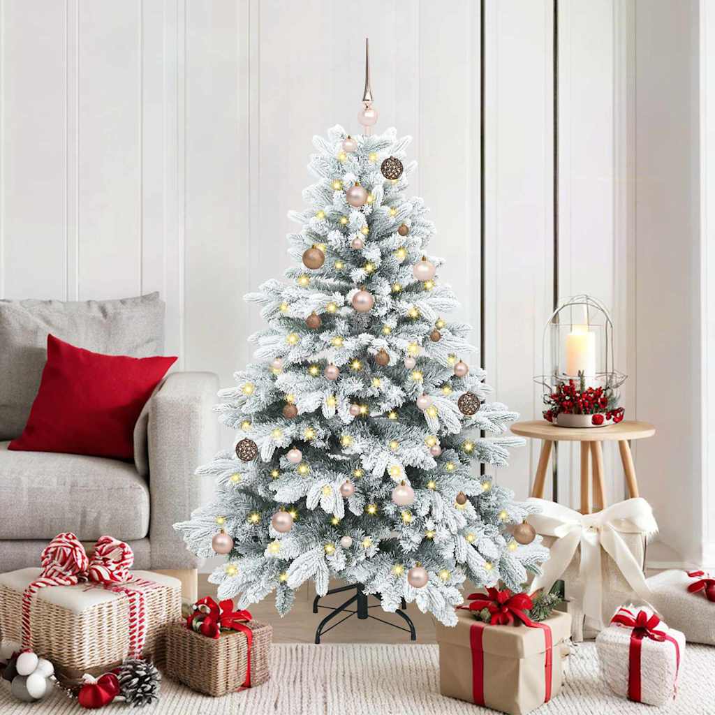 Albero di Natale artificiale con 150 LED Bianco 150 cm PE e PVC