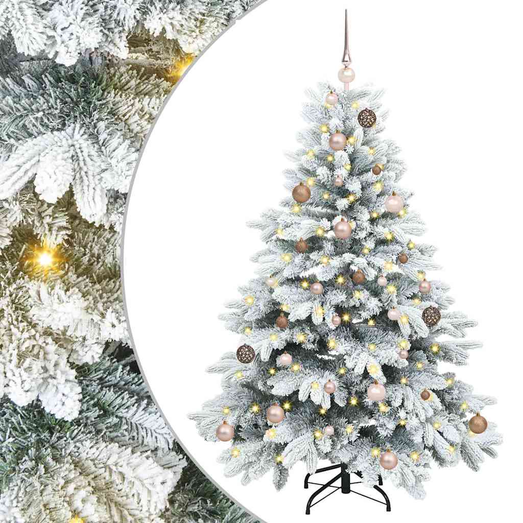 Albero di Natale artificiale con 150 LED Bianco 150 cm PE e PVC