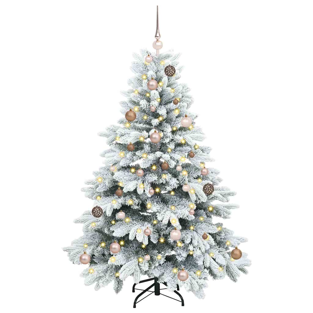 Albero di Natale artificiale con 150 LED Bianco 150 cm PE e PVC