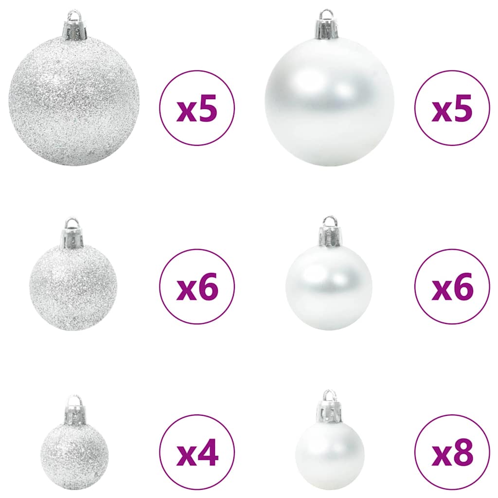 Albero di Natale artificiale con 150 LED Bianco 150 cm PE e PVC