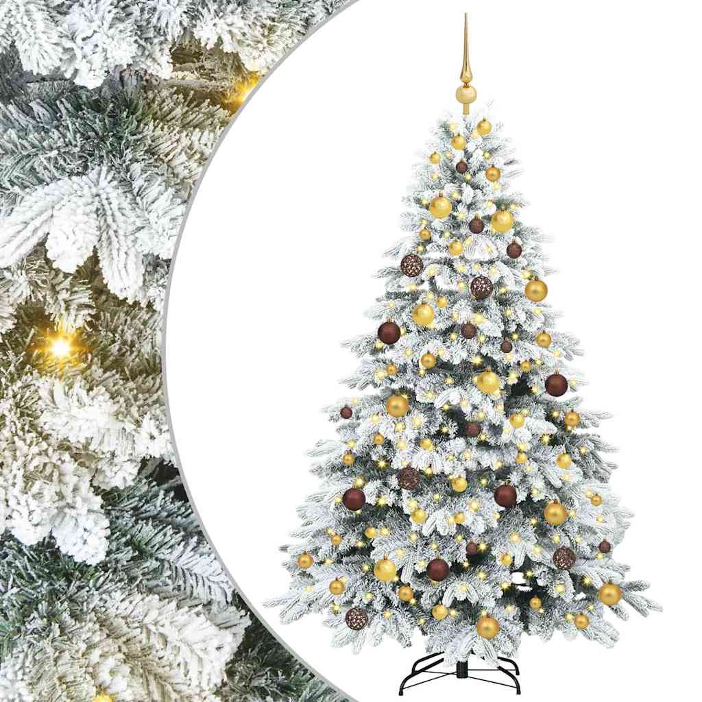 Albero di Natale artificiale con 300 LED Bianco 180 cm PE e PVC