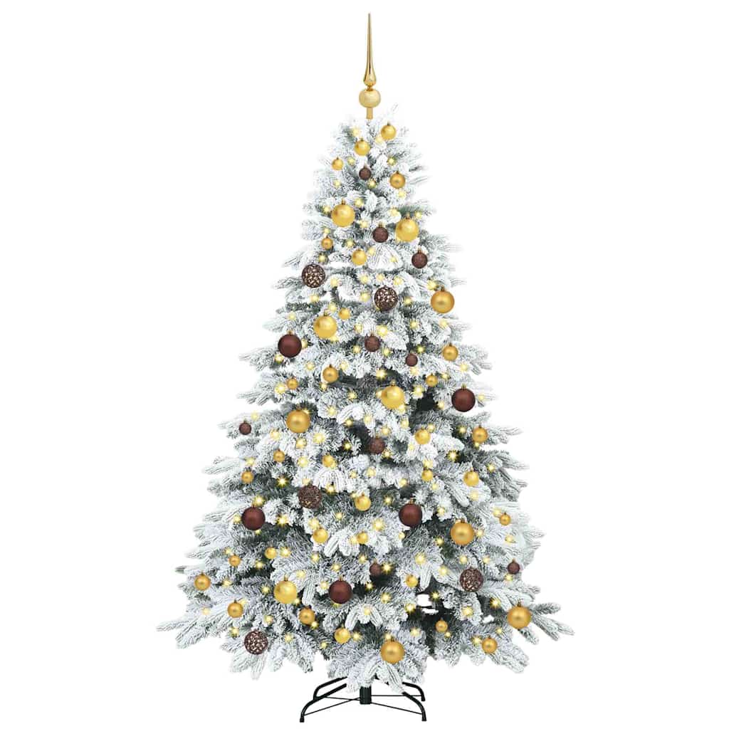 Albero di Natale artificiale con 300 LED Bianco 180 cm PE e PVC
