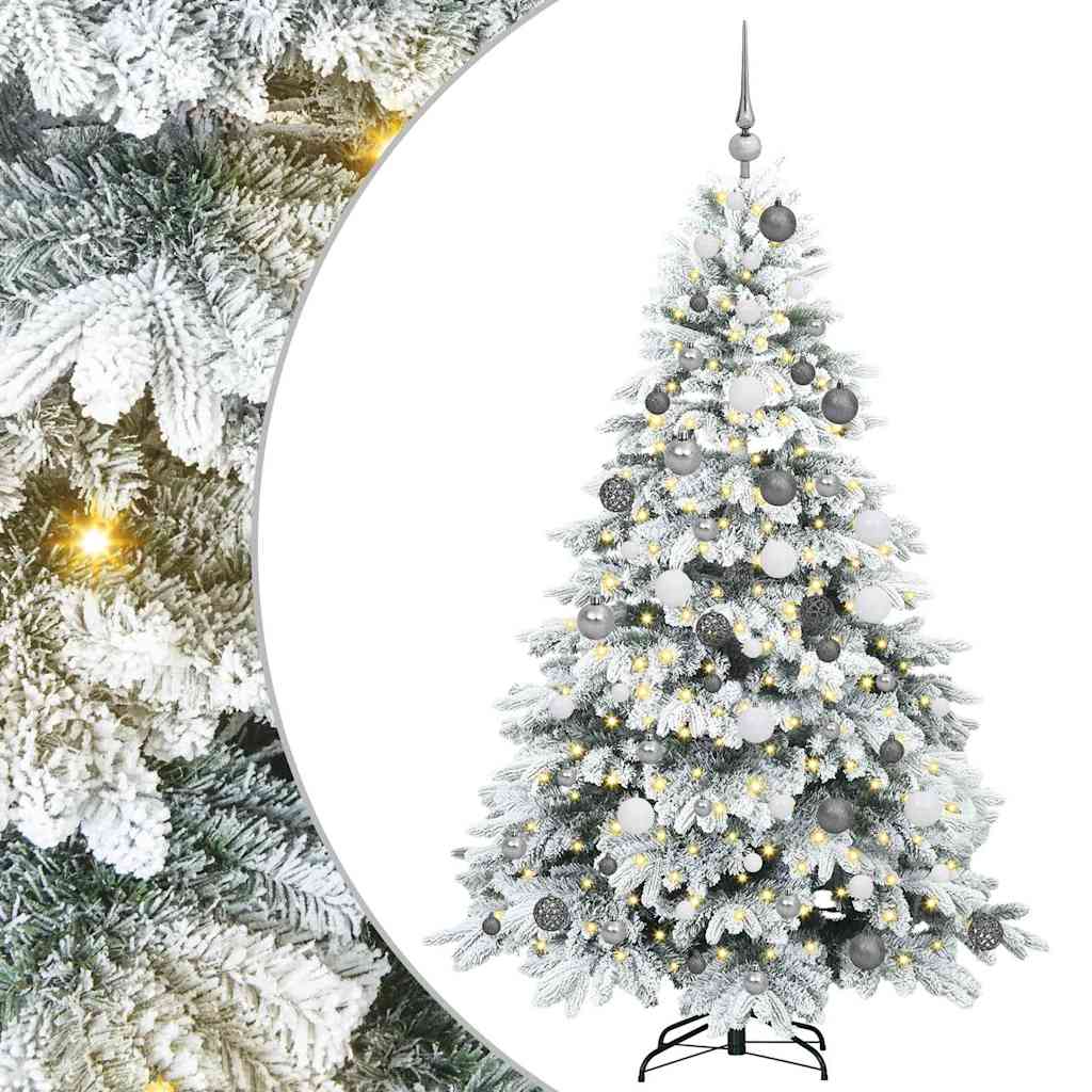 Albero di Natale artificiale con 300 LED Bianco 180 cm PE e PVC