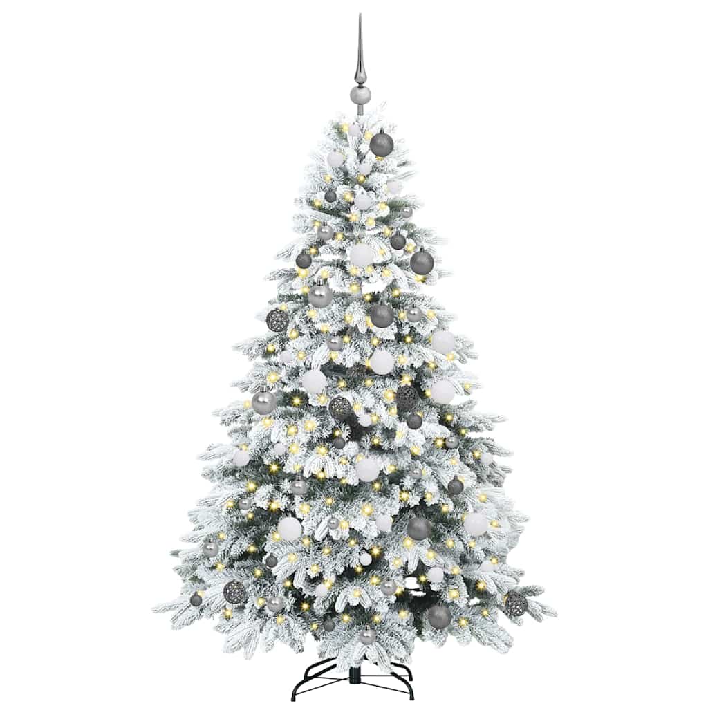 Albero di Natale artificiale con 300 LED Bianco 180 cm PE e PVC