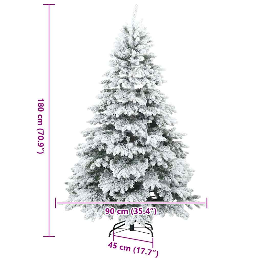 Albero di Natale artificiale con 300 LED Bianco 180 cm PE e PVC