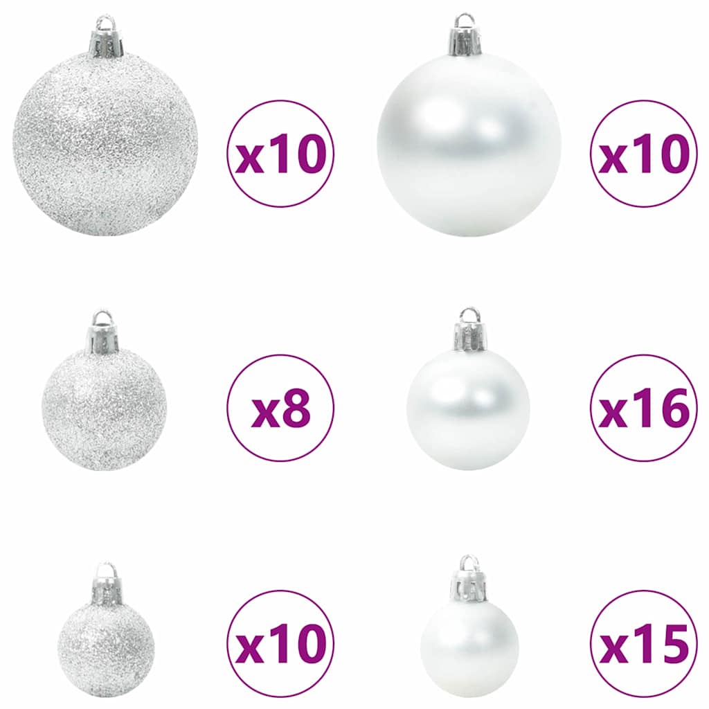 Albero di Natale artificiale con 300 LED Bianco 180 cm PE e PVC