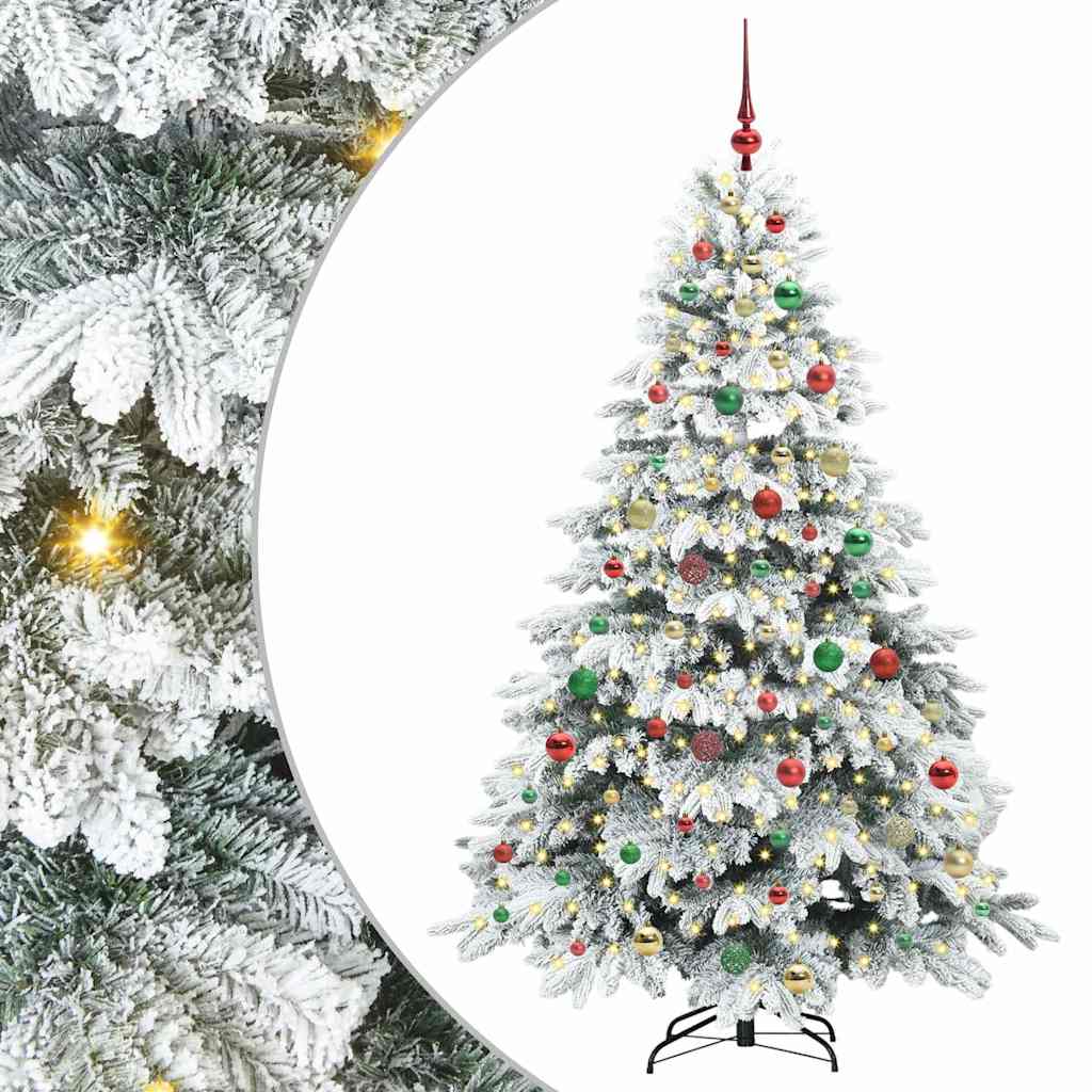 Albero di Natale artificiale con 300 LED Bianco 180 cm PE e PVC
