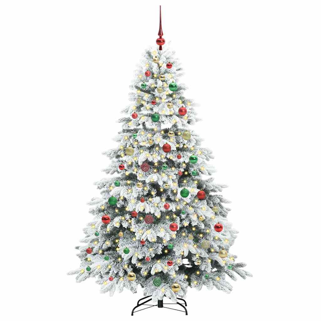 Albero di Natale artificiale con 300 LED Bianco 180 cm PE e PVC