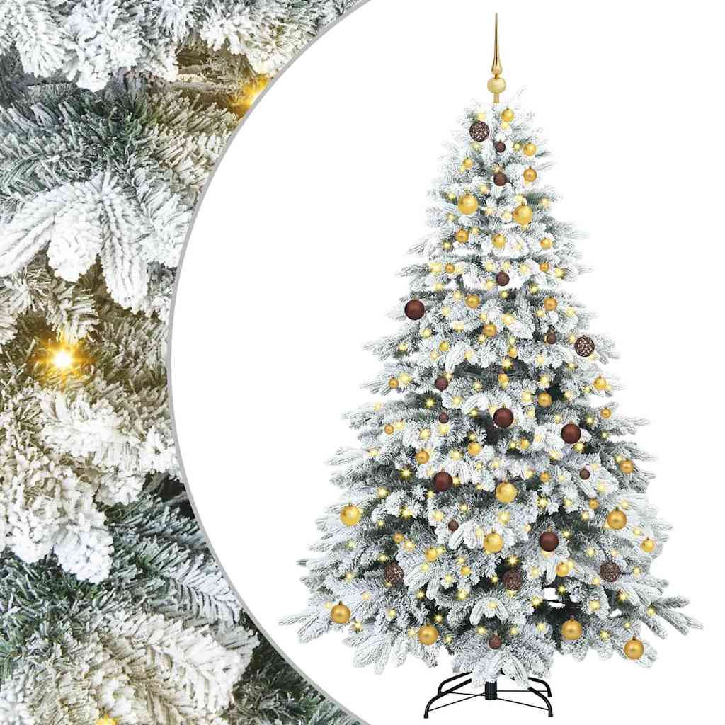 Albero di Natale artificiale con 300 LED Bianco 210 cm PE e PVC