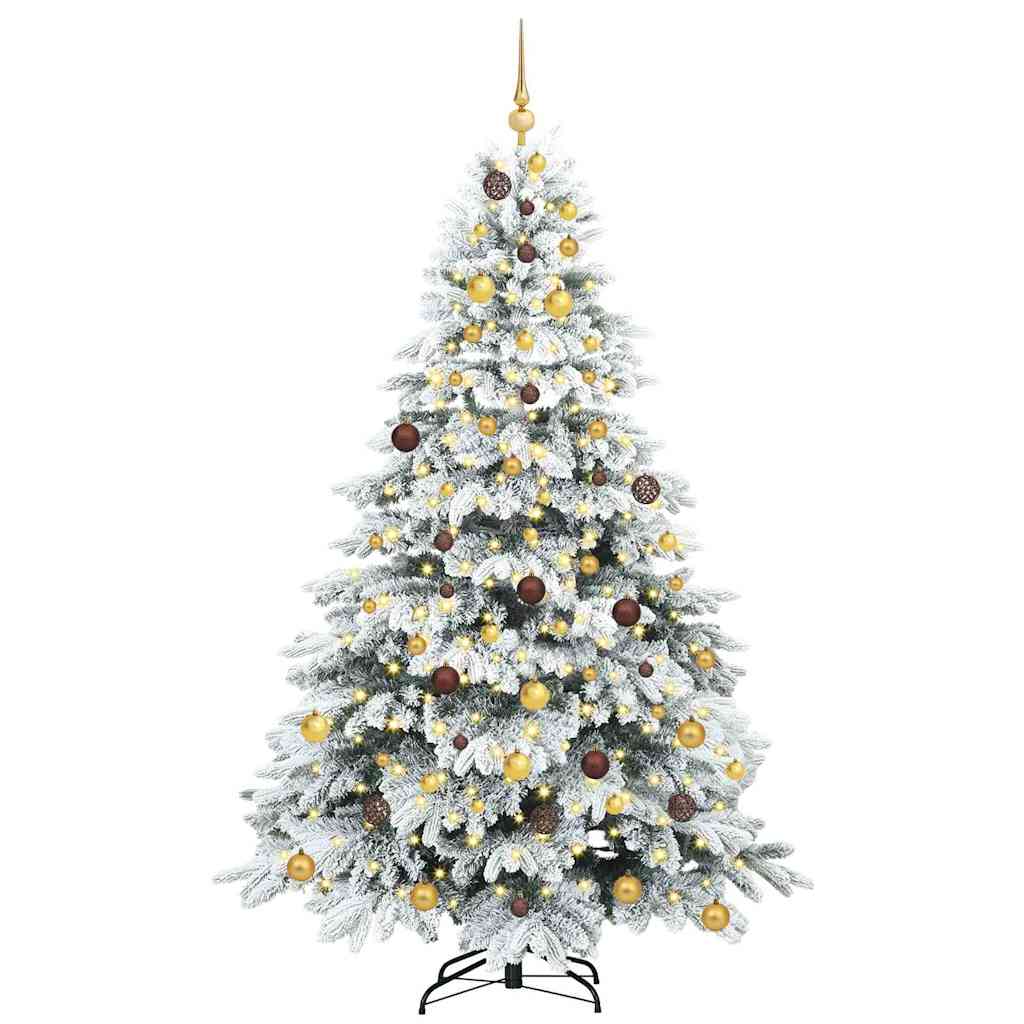 Albero di Natale artificiale con 300 LED Bianco 210 cm PE e PVC