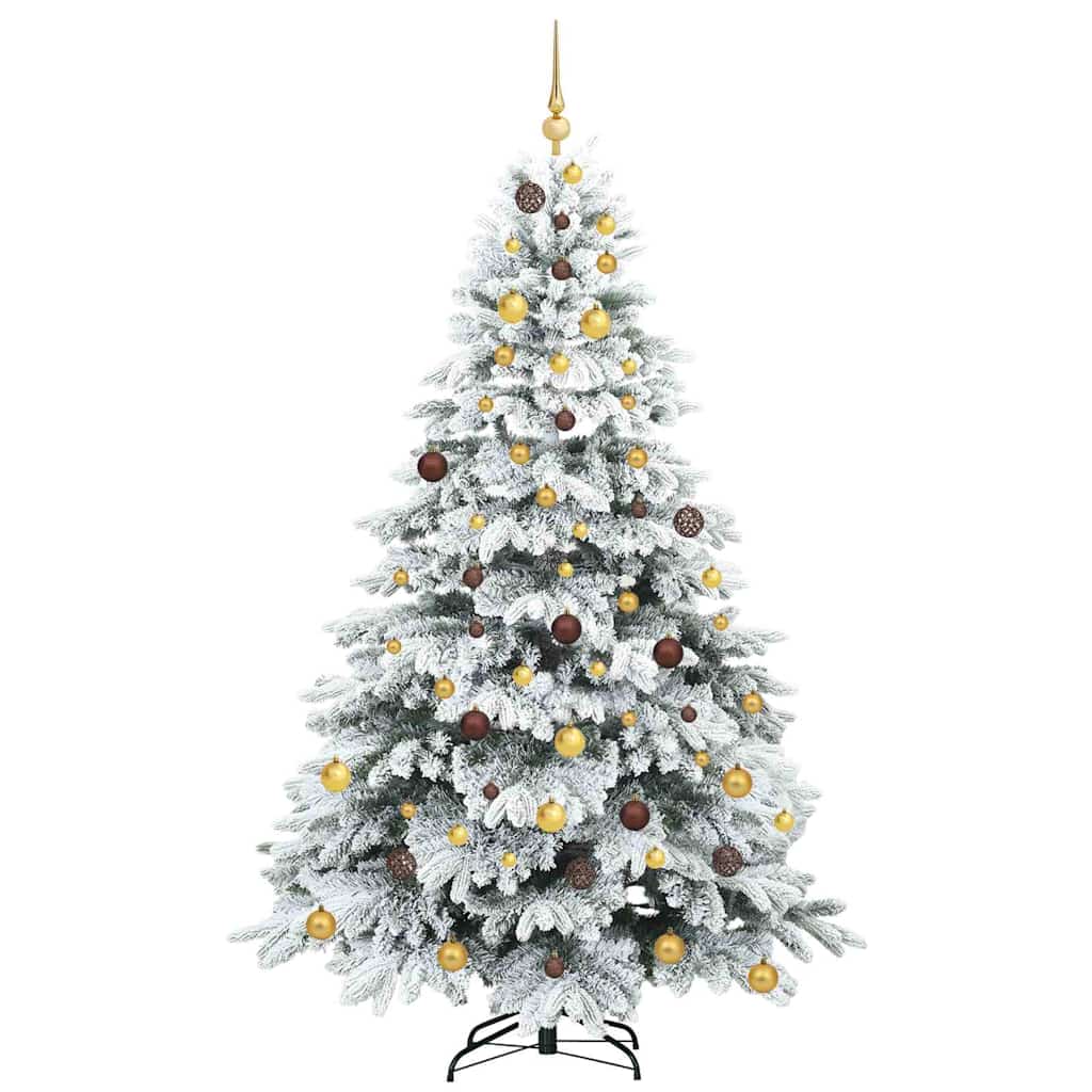 Albero di Natale artificiale con 300 LED Bianco 210 cm PE e PVC