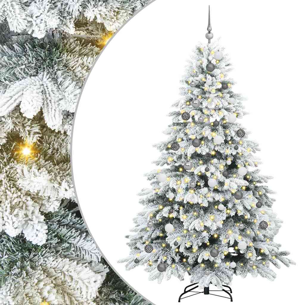 Albero di Natale artificiale con 300 LED Bianco 210 cm PE e PVC