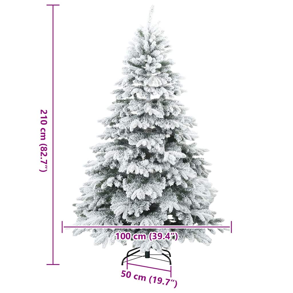 Albero di Natale artificiale con 300 LED Bianco 210 cm PE e PVC