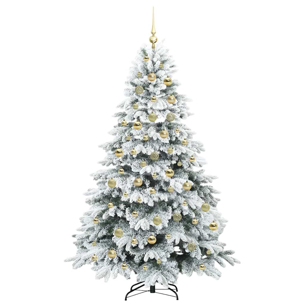 Albero di Natale artificiale con 300 LED Bianco 210 cm PE e PVC