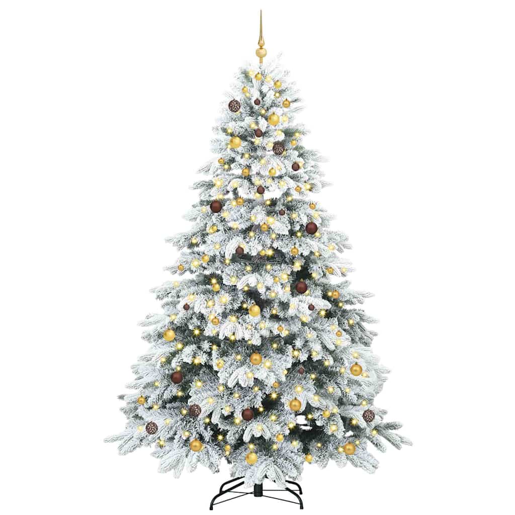 Albero di Natale artificiale con 300 LED Bianco 240 cm PE e PVC