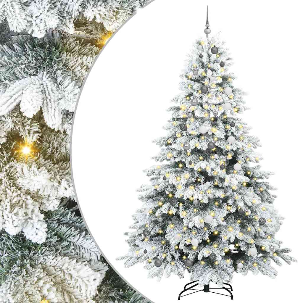 Albero di Natale artificiale con 300 LED Bianco 240 cm PE e PVC