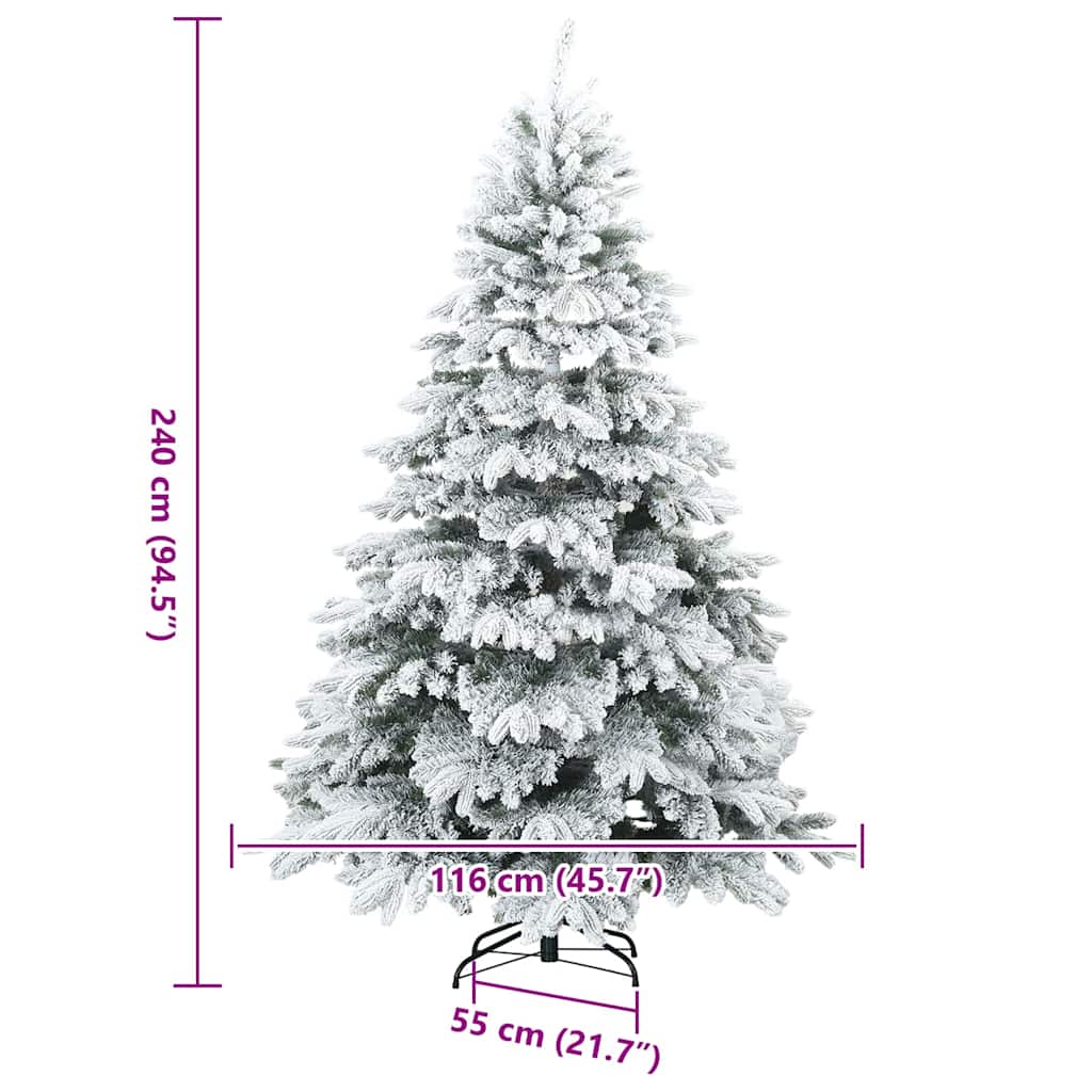 Albero di Natale artificiale con 300 LED Bianco 240 cm PE e PVC