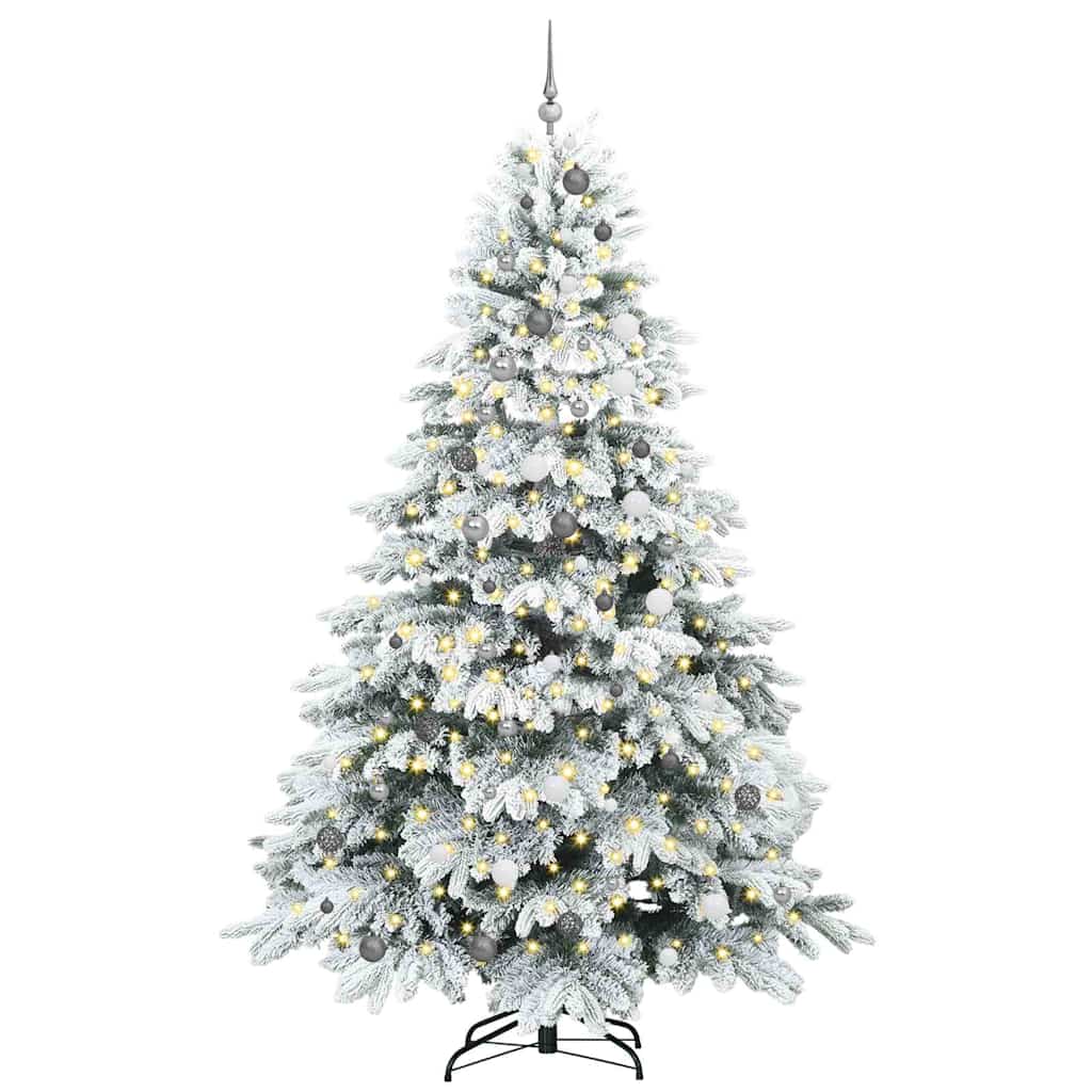 Albero di Natale artificiale con 300 LED Bianco 240 cm PE e PVC