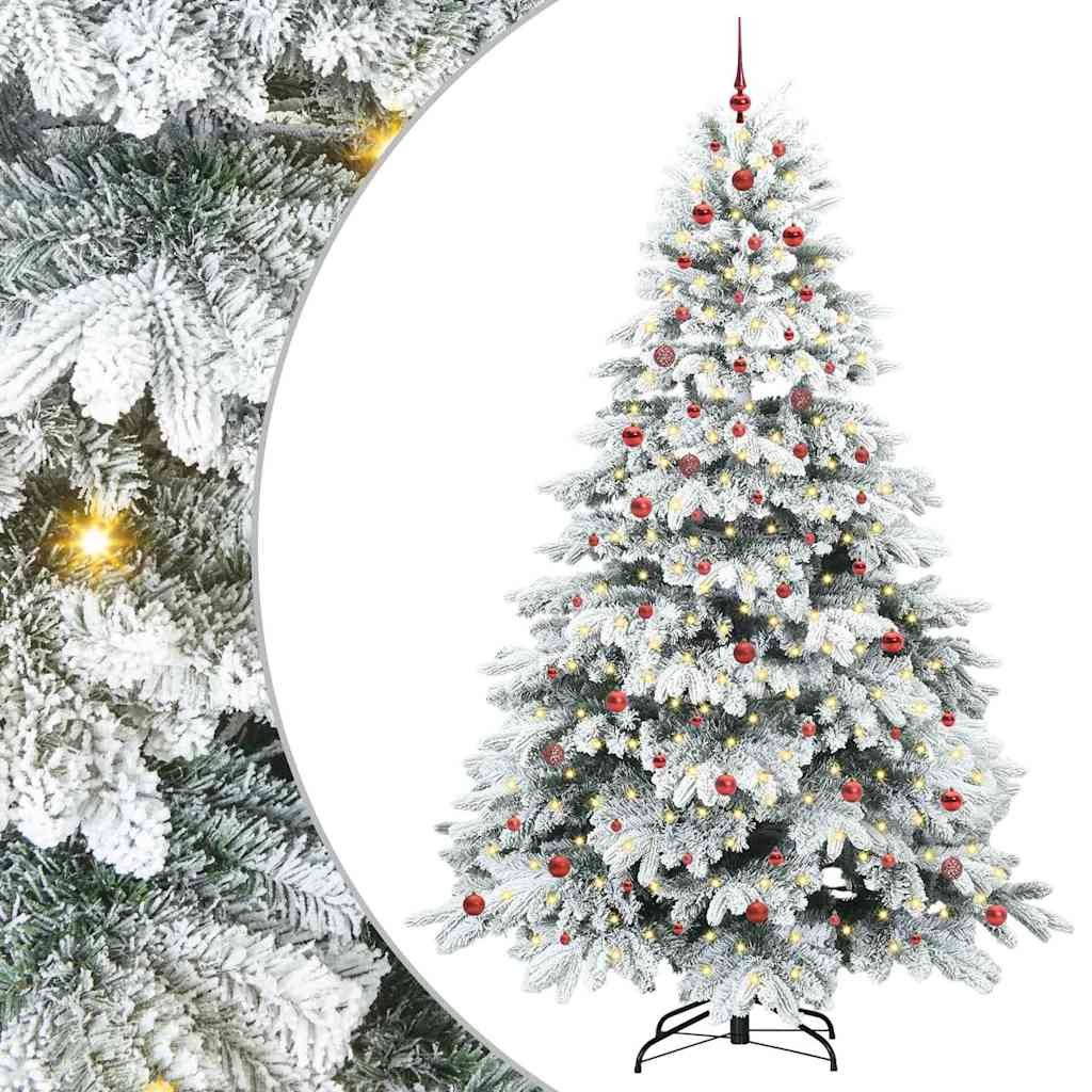 Albero di Natale artificiale con 300 LED Bianco 240 cm PE e PVC