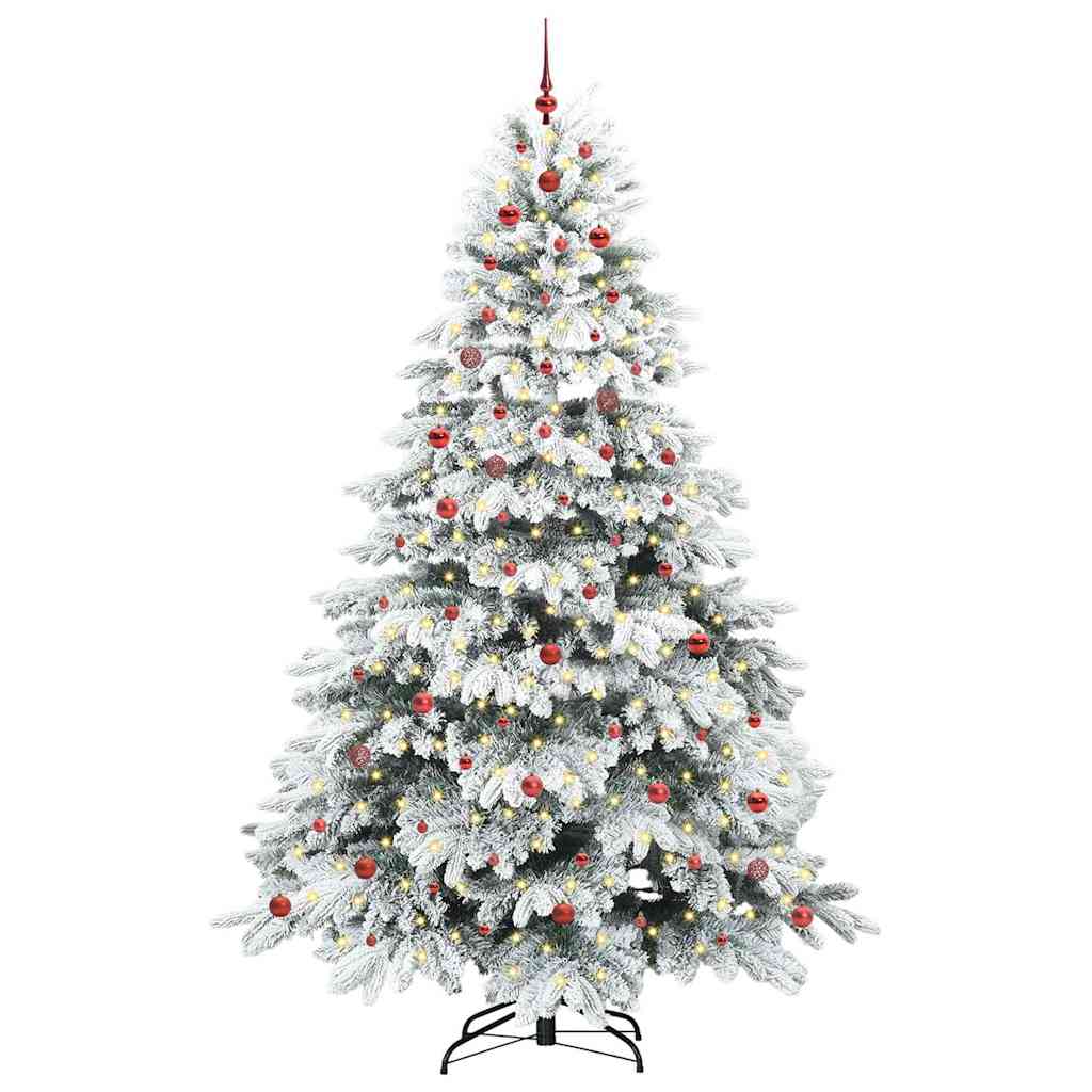 Albero di Natale artificiale con 300 LED Bianco 240 cm PE e PVC