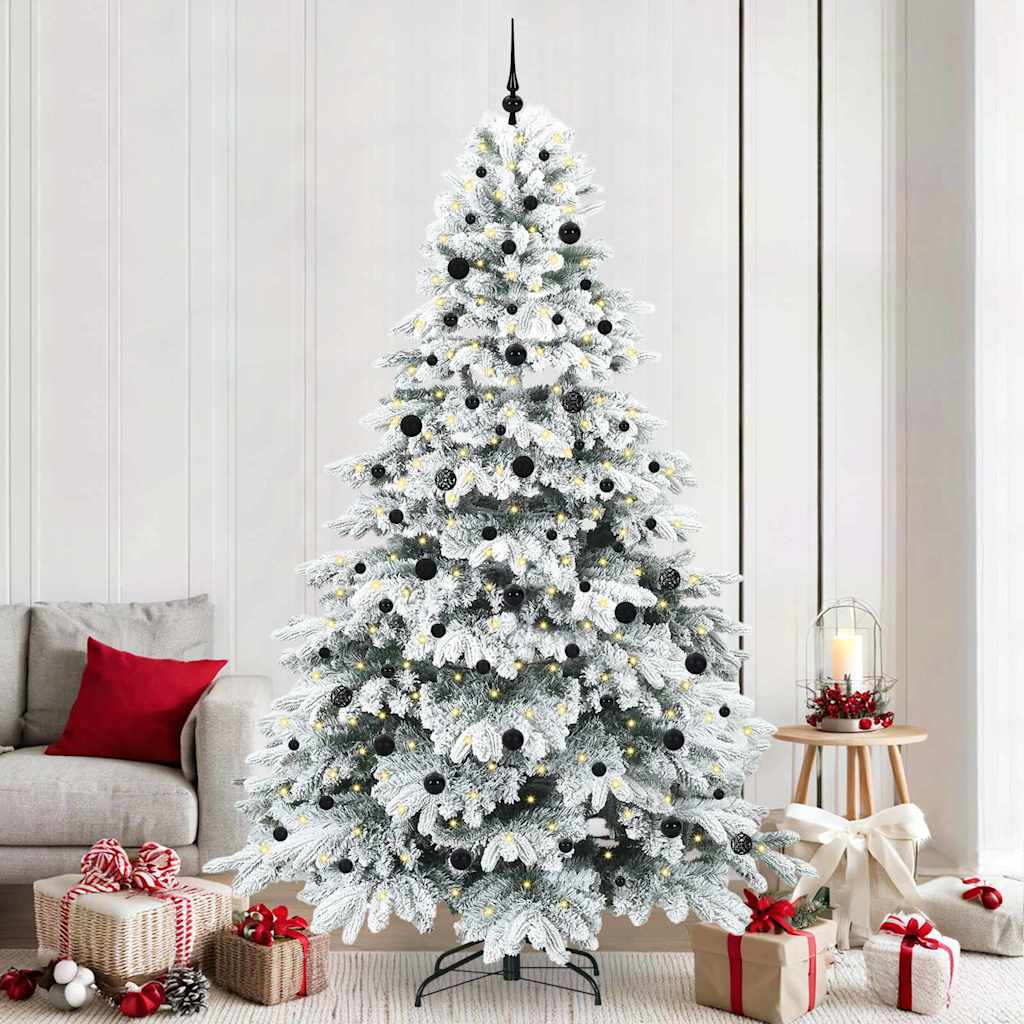 Albero di Natale artificiale con 300 LED Bianco 240 cm PE e PVC