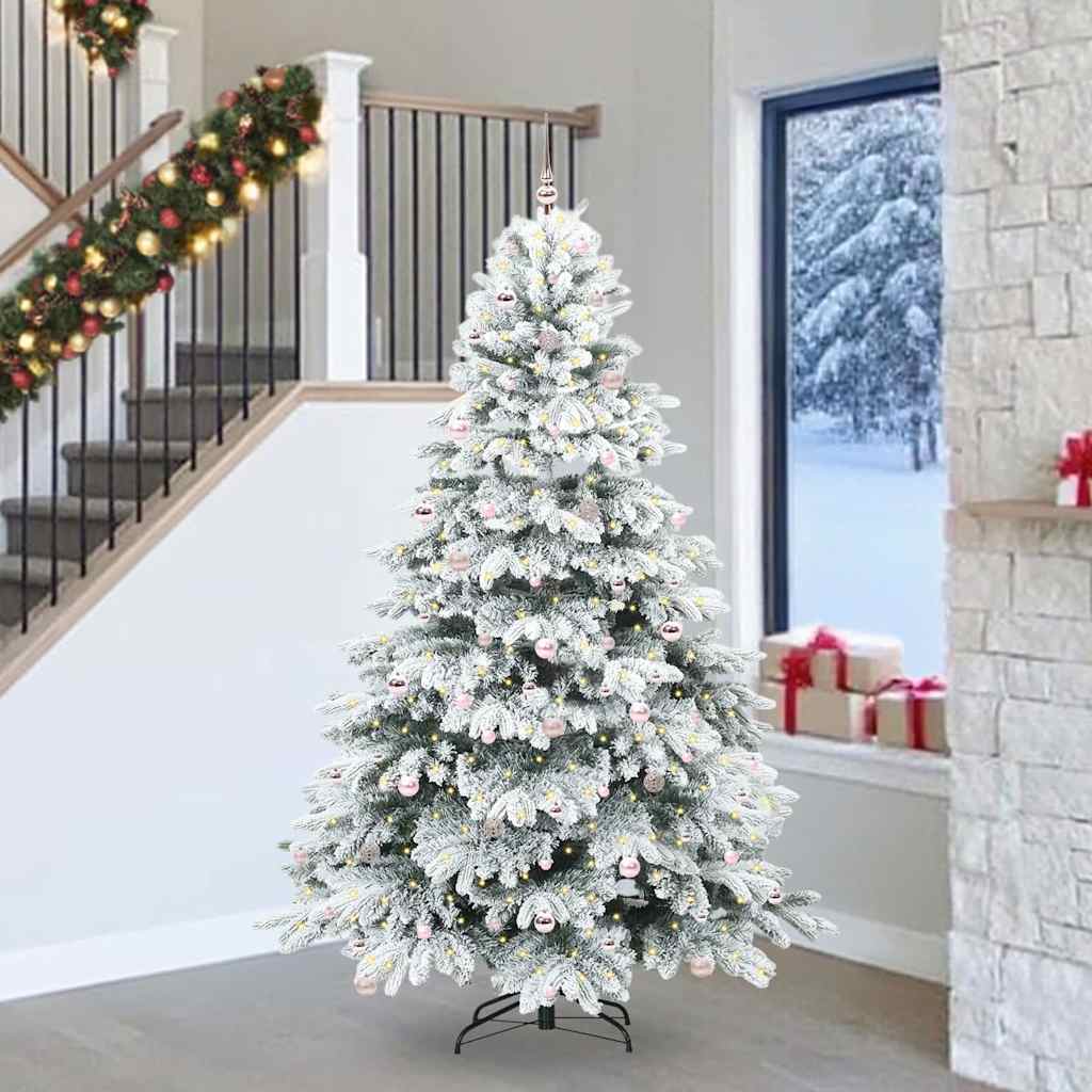 Albero di Natale artificiale con 300 LED Bianco 240 cm PE e PVC