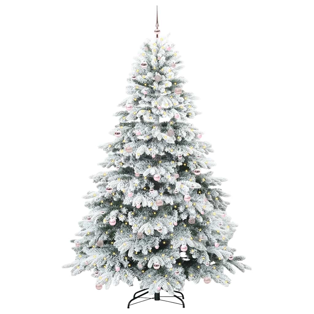 Albero di Natale artificiale con 300 LED Bianco 240 cm PE e PVC