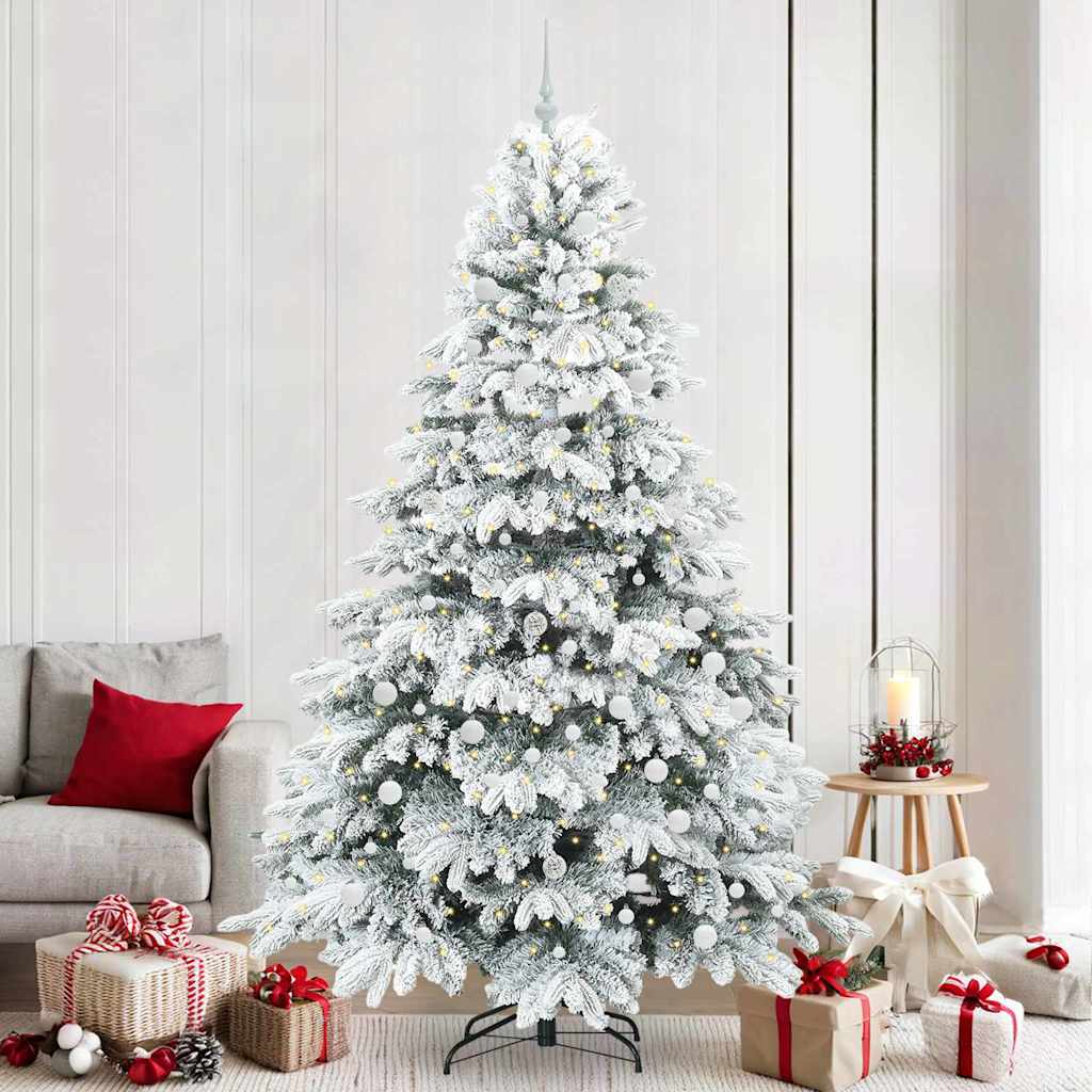 Albero di Natale artificiale con 300 LED Bianco 240 cm PE e PVC