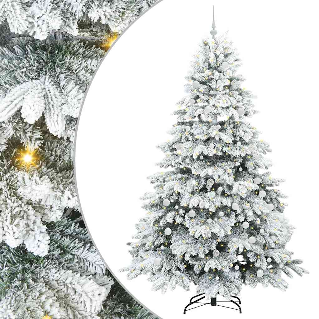 Albero di Natale artificiale con 300 LED Bianco 240 cm PE e PVC