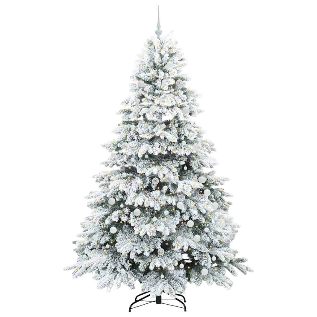 Albero di Natale artificiale con 300 LED Bianco 240 cm PE e PVC