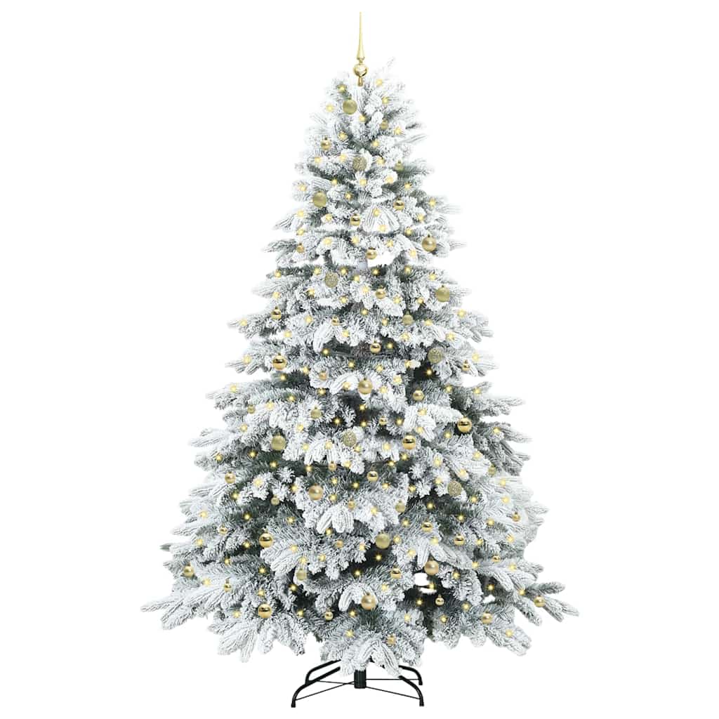 Albero di Natale artificiale con 300 LED Bianco 240 cm PE e PVC