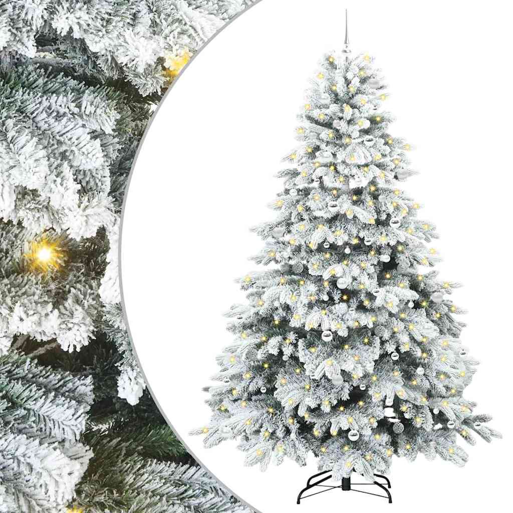 Albero di Natale artificiale con 300 LED Bianco 240 cm PE e PVC