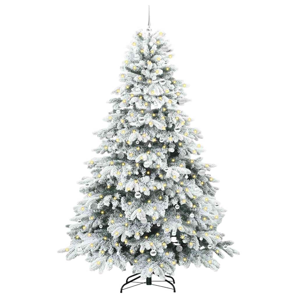 Albero di Natale artificiale con 300 LED Bianco 240 cm PE e PVC