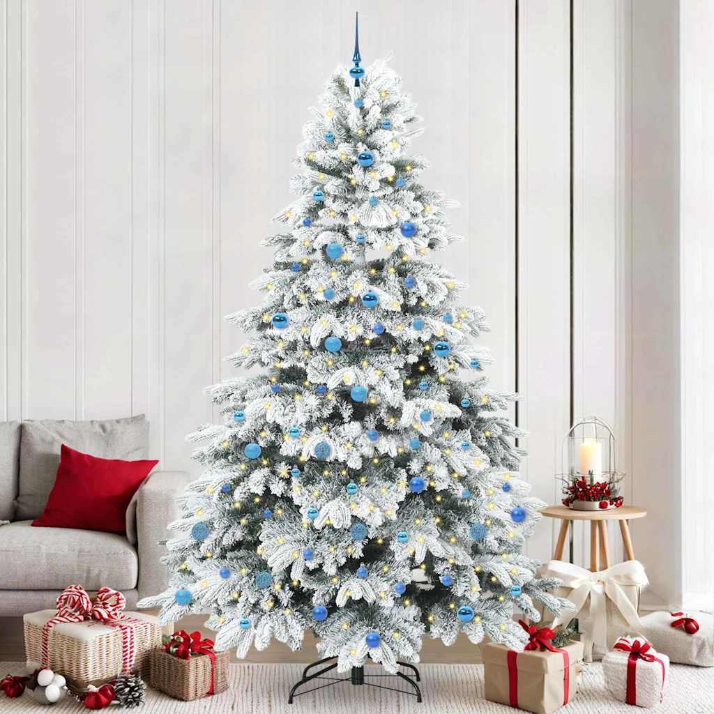 Albero di Natale artificiale con 300 LED Bianco 240 cm PE e PVC