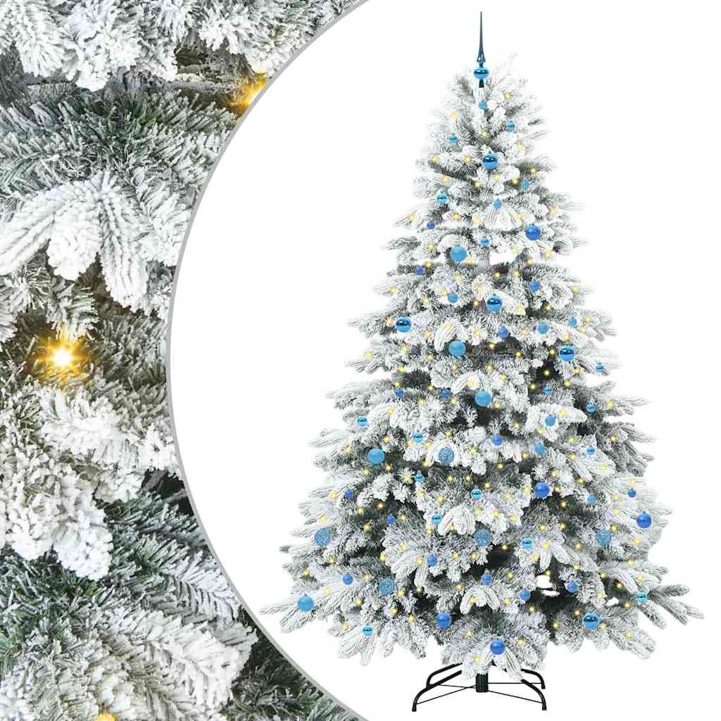 Albero di Natale artificiale con 300 LED Bianco 240 cm PE e PVC