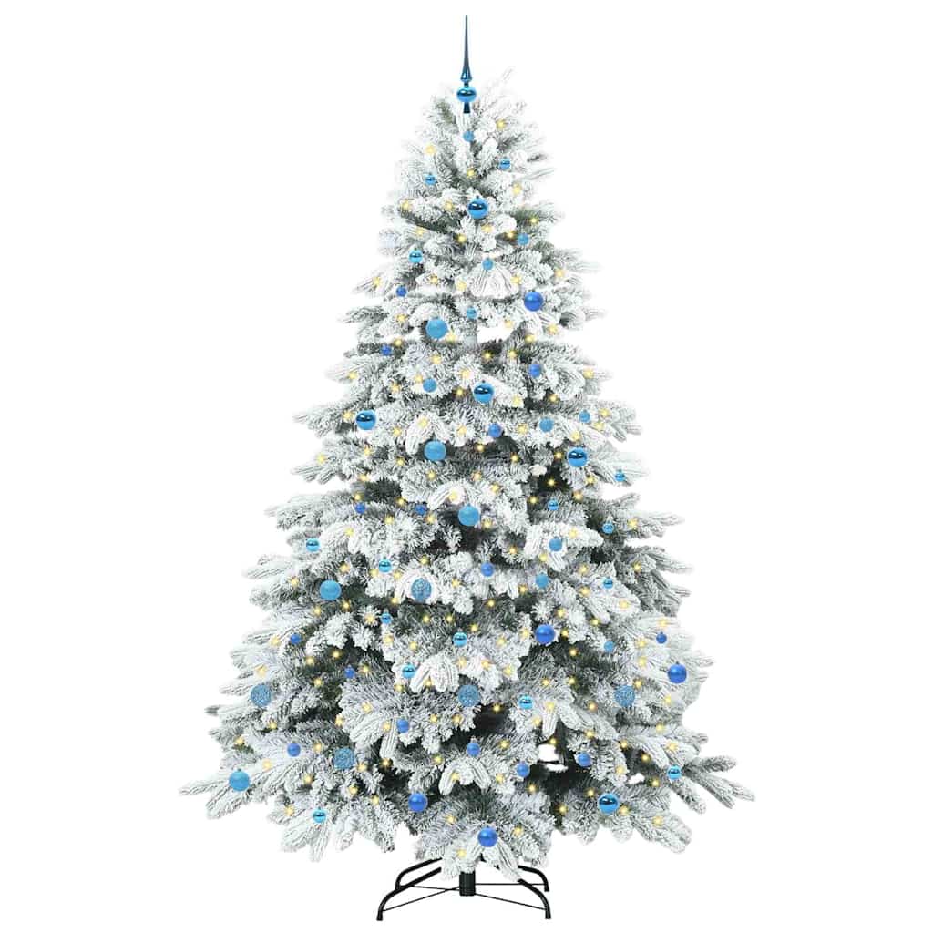 Albero di Natale artificiale con 300 LED Bianco 240 cm PE e PVC