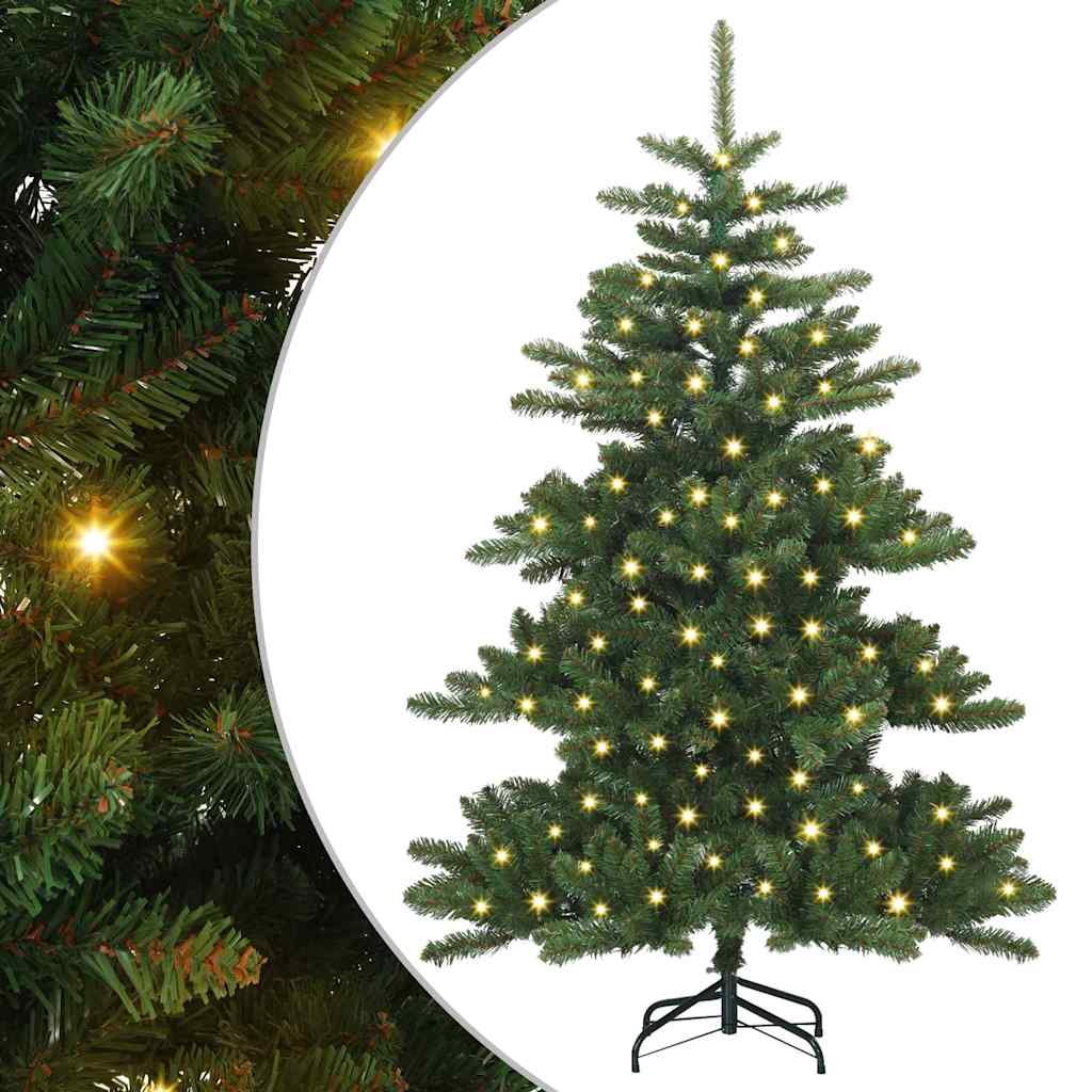 Albero di Natale Artificiale con Rami Pieghevoli Verde 150 cm