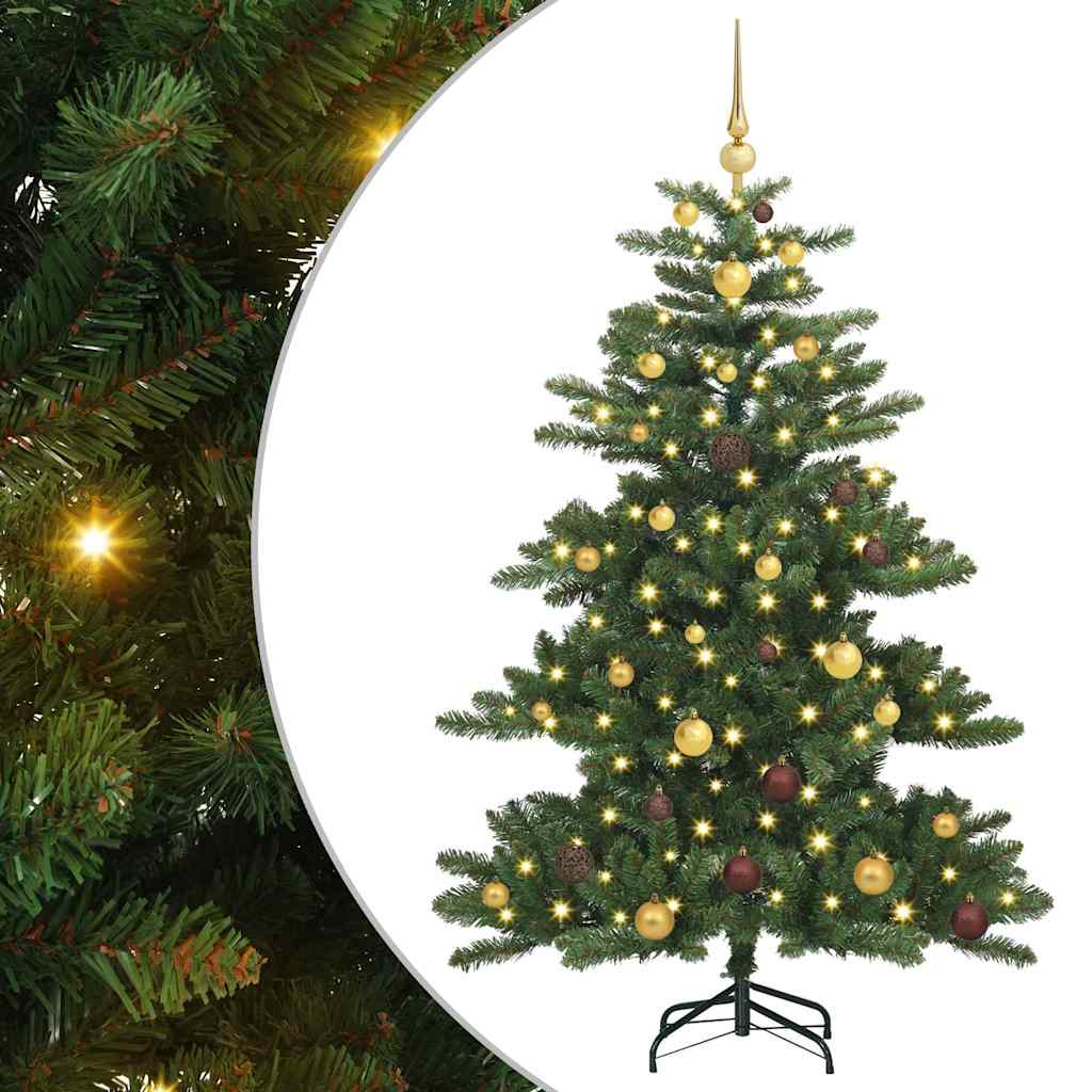 Albero di Natale Artificiale con Rami Pieghevoli Verde 150 cm