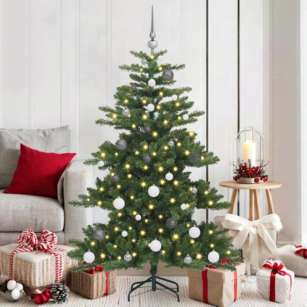 Albero di Natale Artificiale con Rami Pieghevoli Verde 150 cm