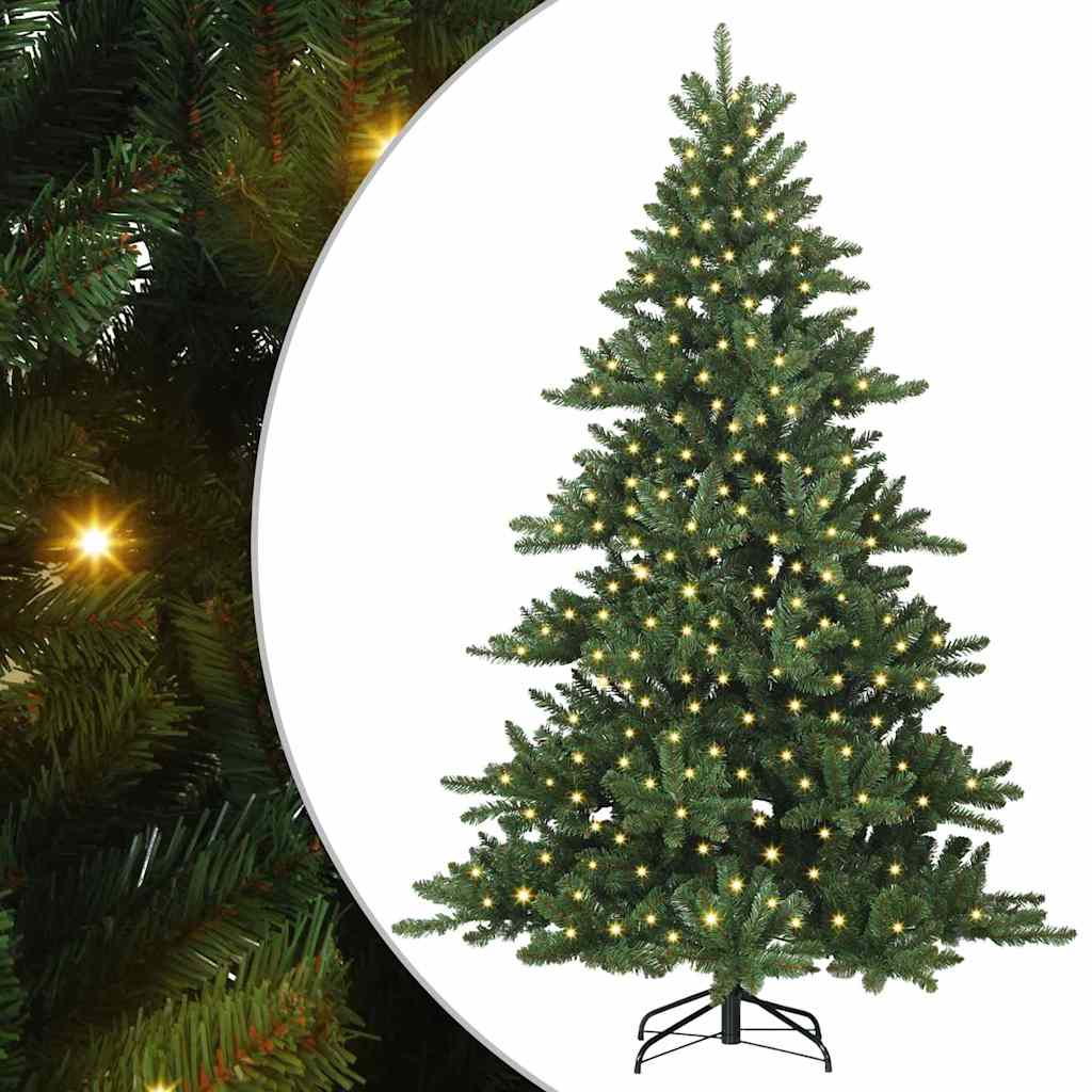 Albero di Natale Artificiale con Rami Pieghevoli Verde 180 cm