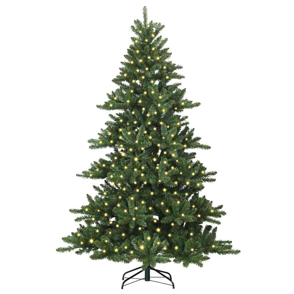 Albero di Natale Artificiale con Rami Pieghevoli Verde 180 cm