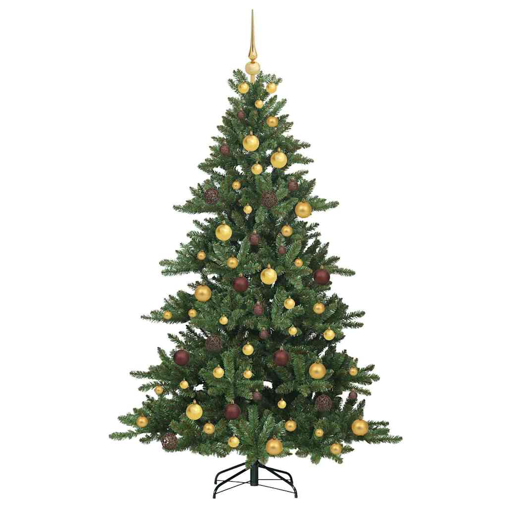 Albero di Natale Artificiale con Rami Pieghevoli Verde 180 cm