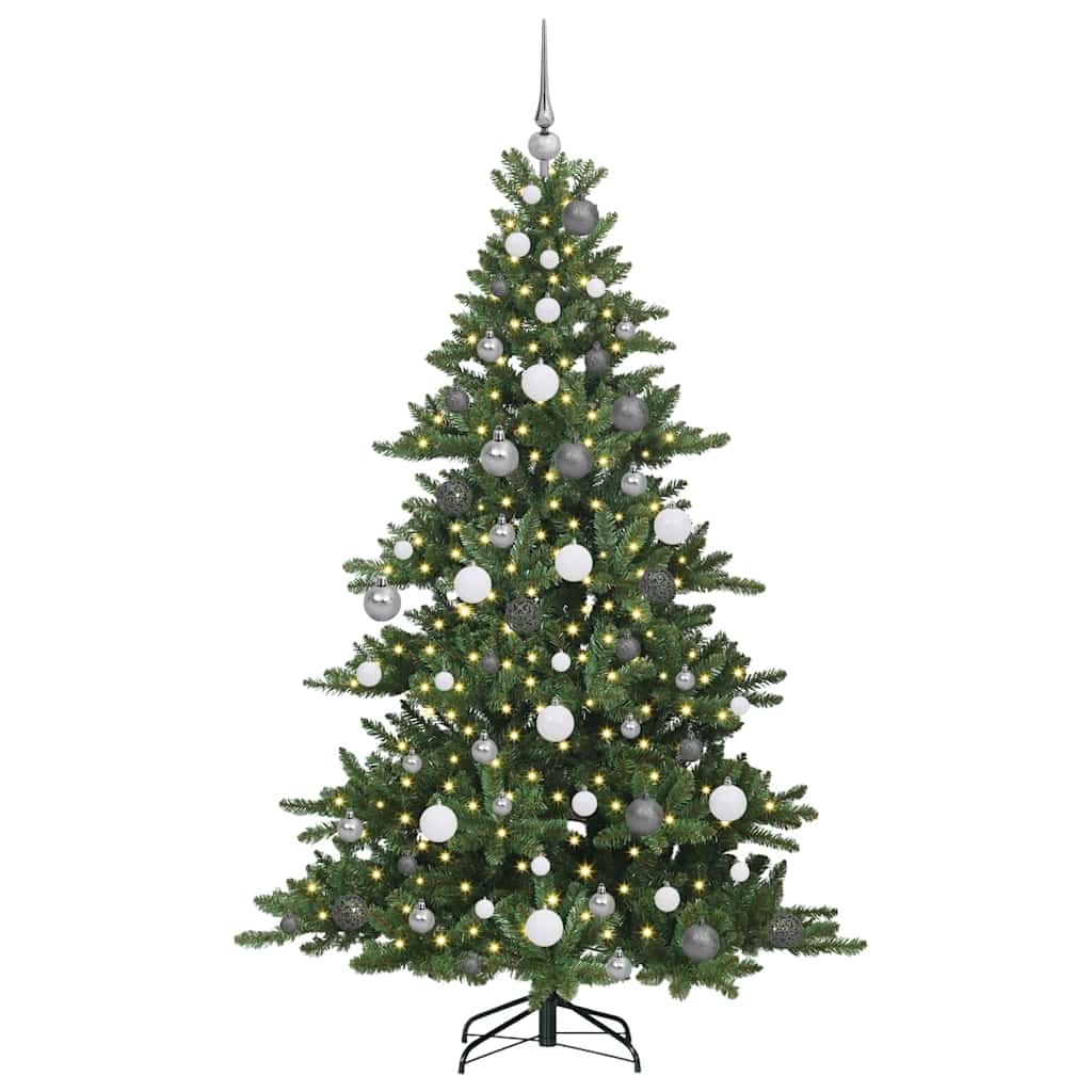 Albero di Natale Artificiale con Rami Pieghevoli Verde 180 cm