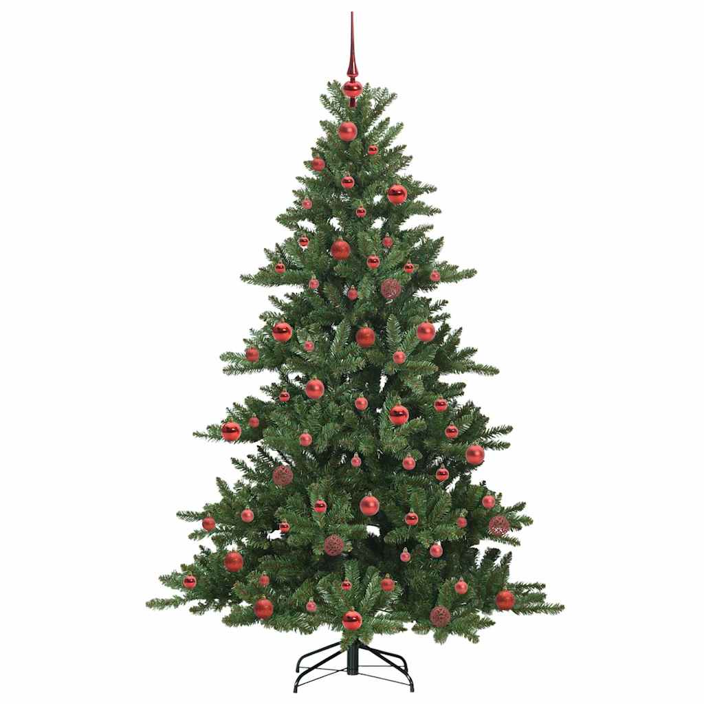 Albero di Natale Artificiale con Rami Pieghevoli Verde 180 cm