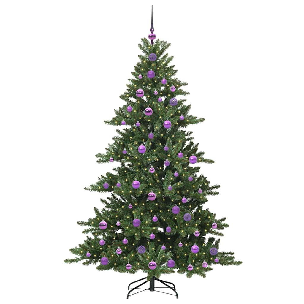 Albero di Natale Artificiale con Rami Pieghevoli Verde 180 cm
