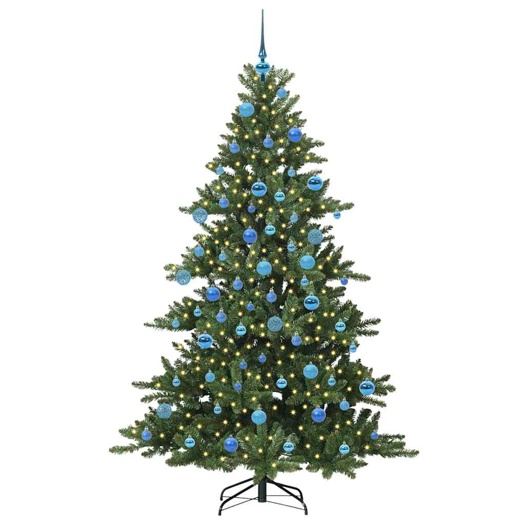 Albero di Natale Artificiale con Rami Pieghevoli Verde 180 cm