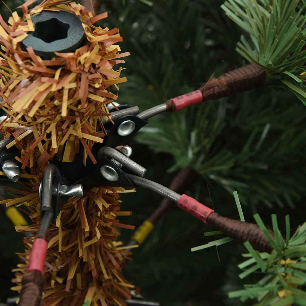Albero di Natale Artificiale con Rami Pieghevoli Verde 210 cm