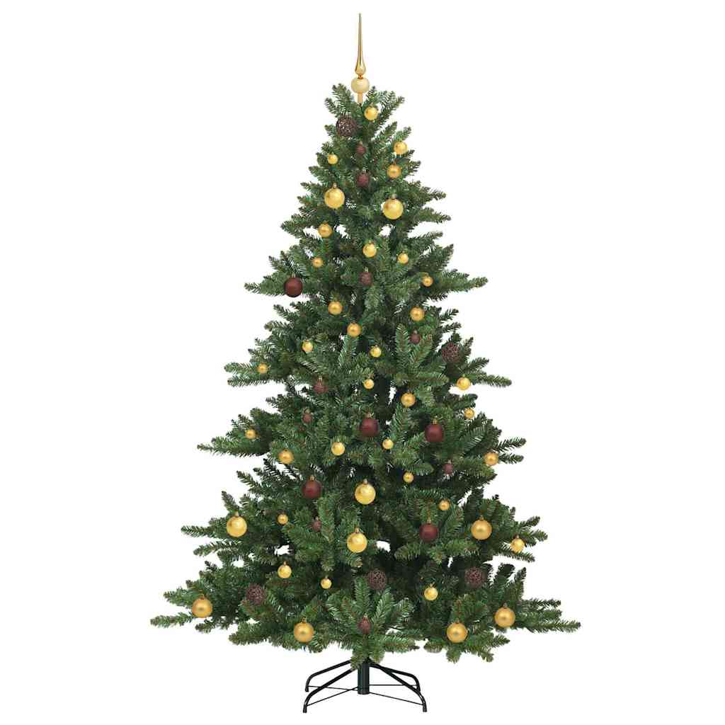 Albero di Natale Artificiale con Rami Pieghevoli Verde 210 cm