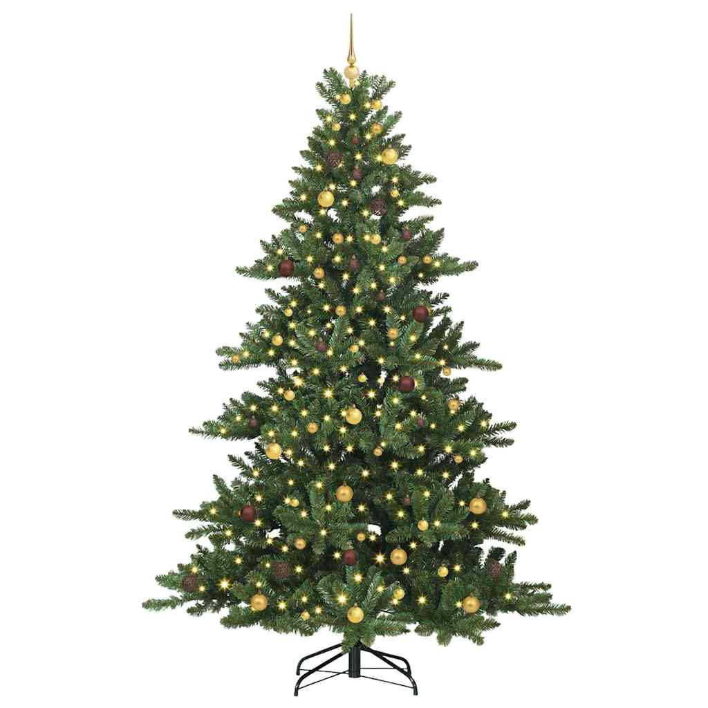Albero di Natale Artificiale con Rami Pieghevoli Verde 240 cm